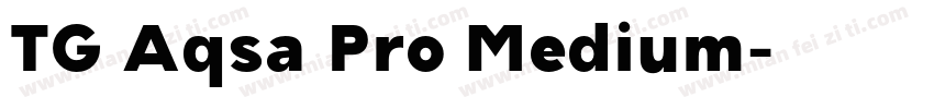 TG Aqsa Pro Medium字体转换